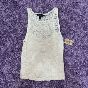 american eagle outfitters white lace top